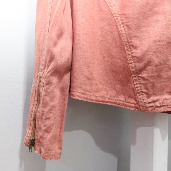 🎄Sale Free People Rosewood Linen Jacket Size Medium - Picture 13 of 14